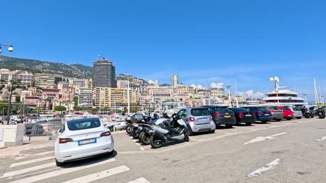 cars and motorcycles parked in monte carlo