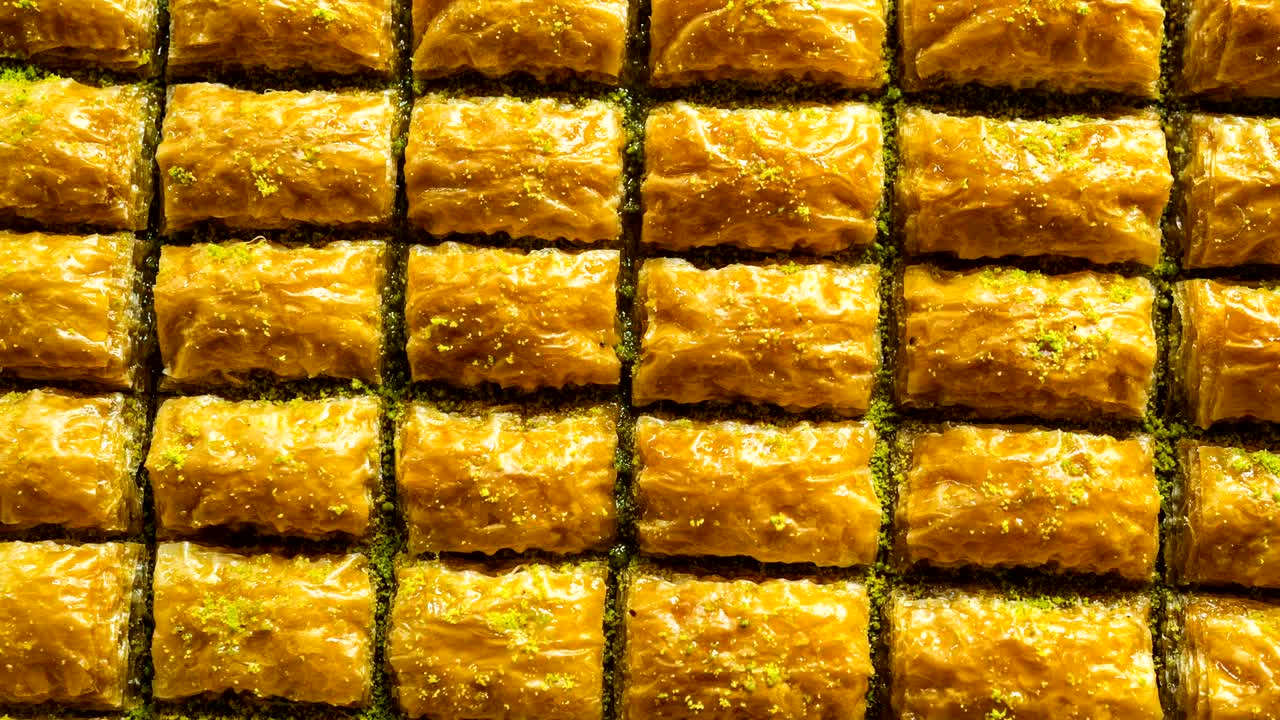 맛있는 전통 피스타치오 터키 바클라바