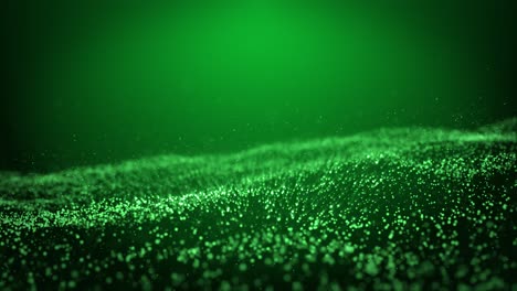 Simulation-of-sea-waves-with-particle-effect-of-green-color