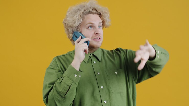 Man Talking on Mobile Phone