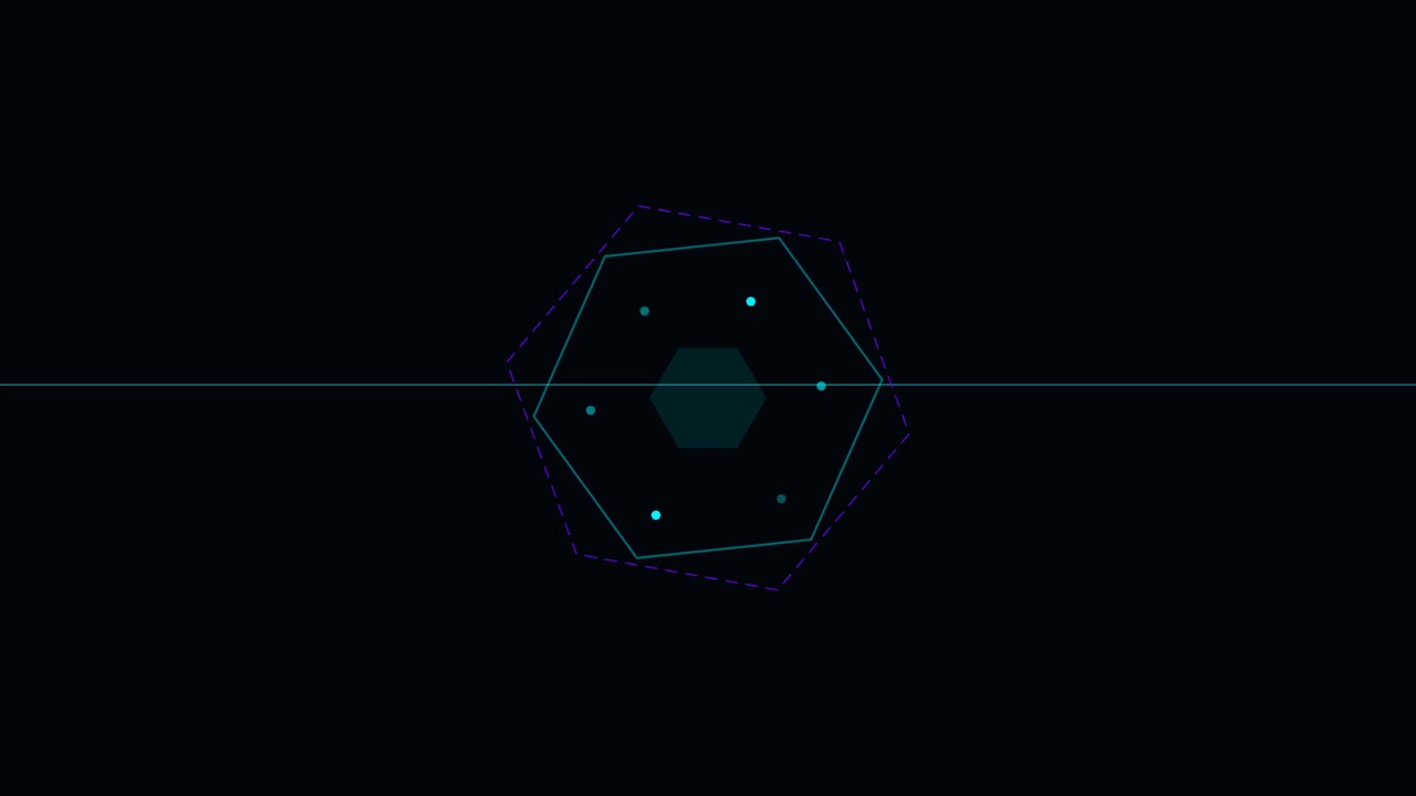 Abstract Hexagonal Geometric Motion Graphic Animation