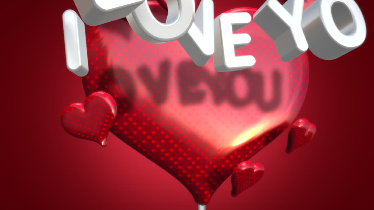 Testo "Ti amo" e cuore romantico in movimento per San Valentino 3