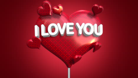i love you text and motion romantic heart on valentines day 3