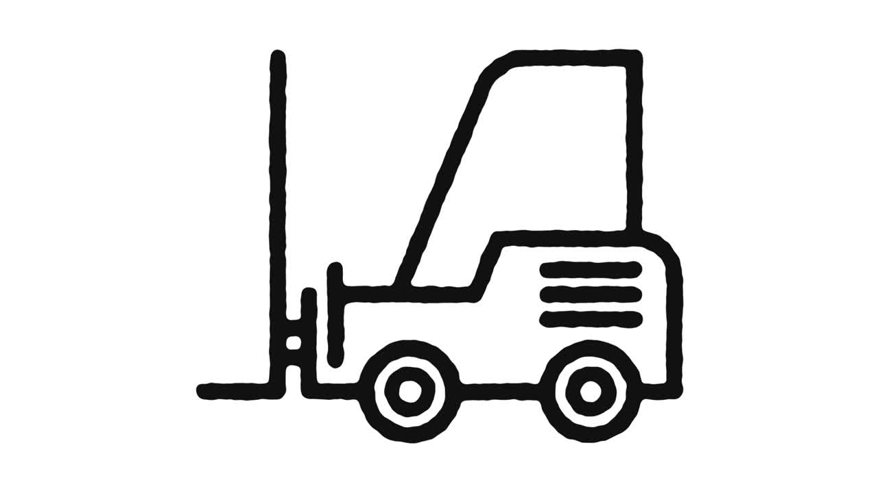 포크리프트 아이콘 애니메이션 영상 및 알파 채널