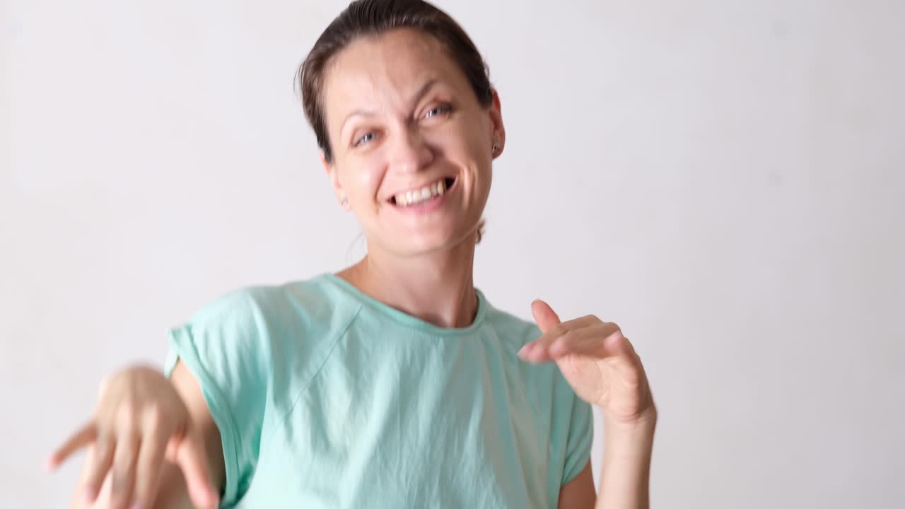 A joyful woman celebrating success