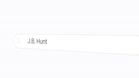 searching j.b. hunt  on the search engine