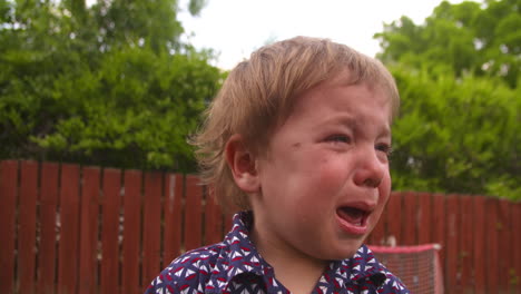 toddler boy upset and crying