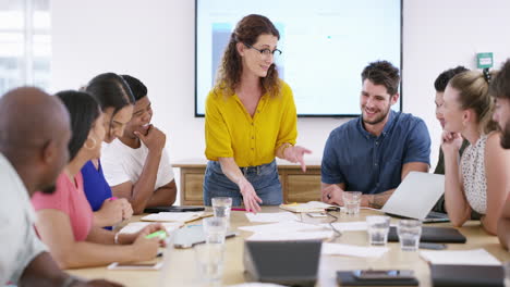 a group of businesspeople having a meeting