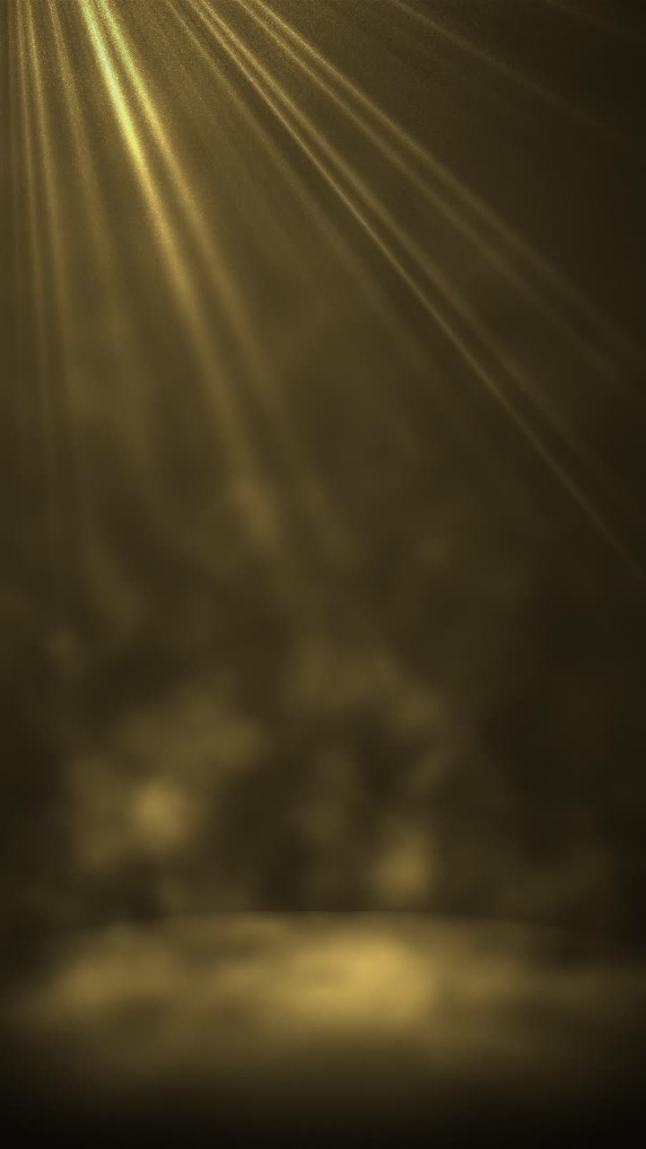 Shimmering Golden Particles with Light Rays Animation