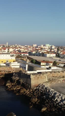 aerial view of a coastal fortress in portugal