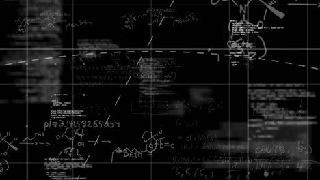 Animation-Mathematischer-Gleichungen-Auf-Schwarzem-Hintergrund