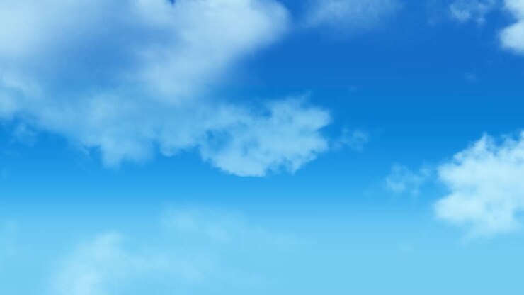 Smartphone design mockup with cloud background