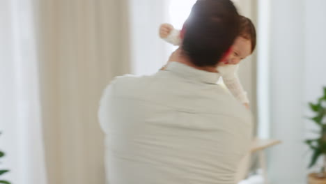 family, mother and father playing with kid happy