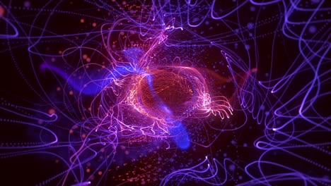 plasma sphere swirl wave 4k reality loop creative motion background.