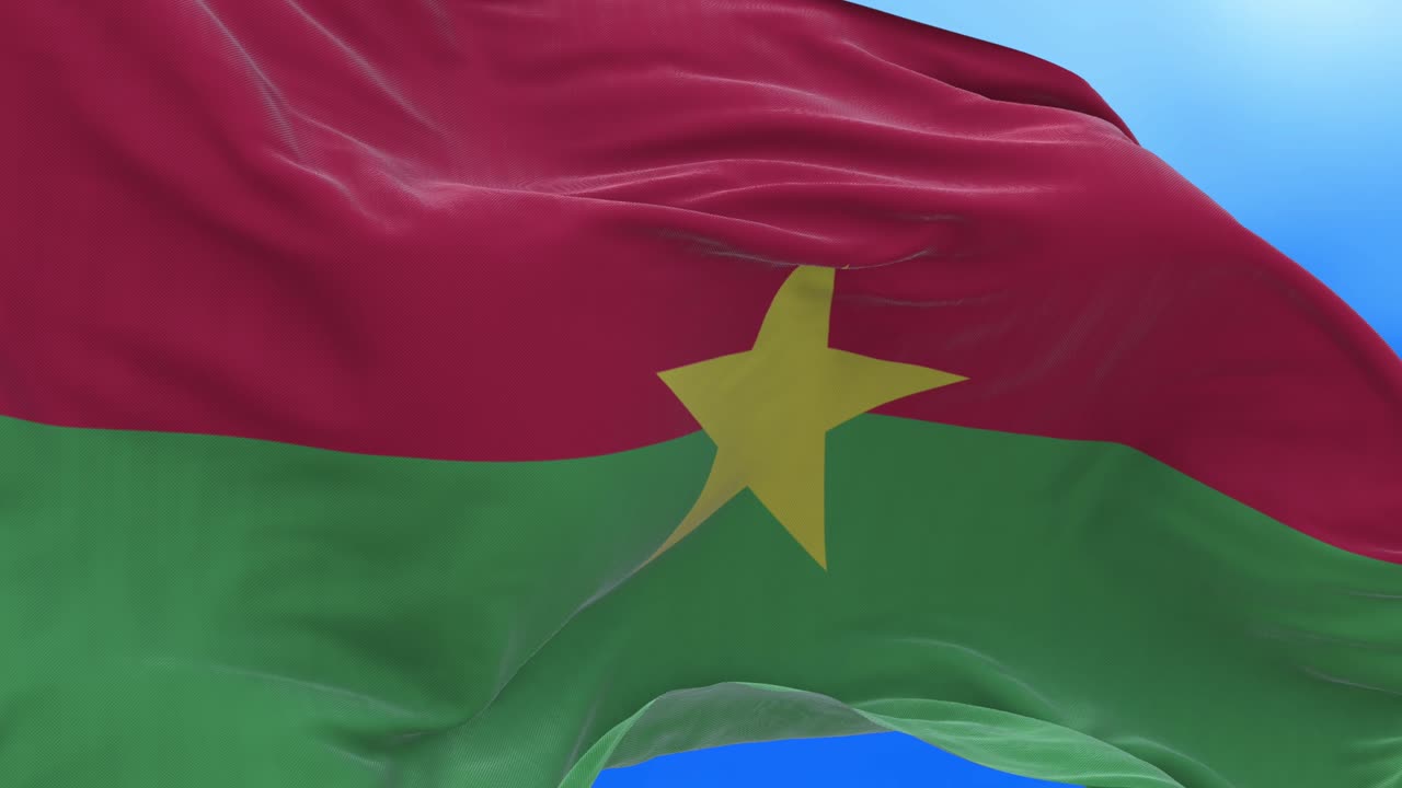 el bucle sin costuras de la bandera de burkina faso.