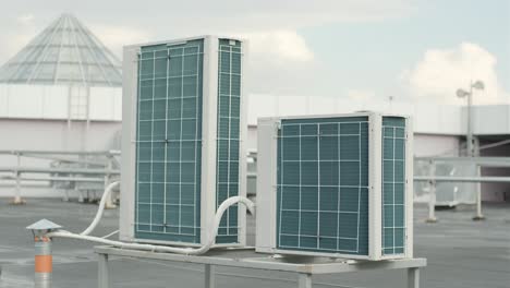 heating ventilating and air conditioning units on the roof