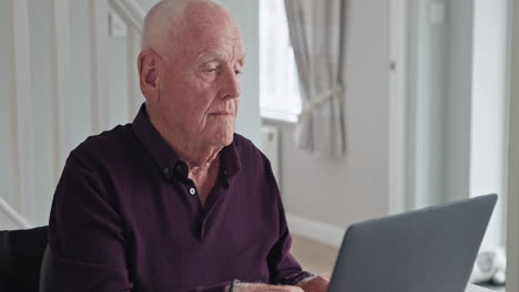 Senior Man Using Laptop