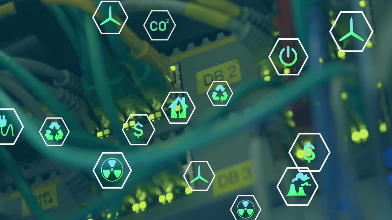 와이어를 통해 디지털 아이콘의 애니메이션