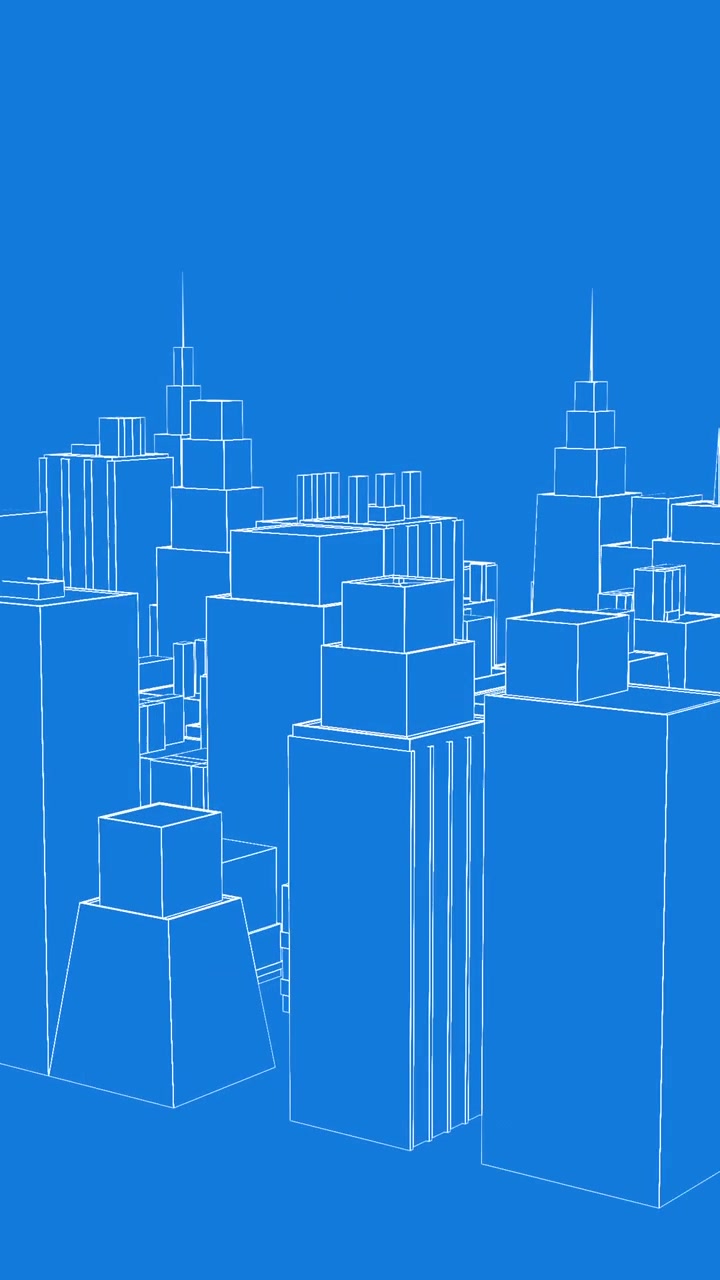 Edifici virtuali in una città
