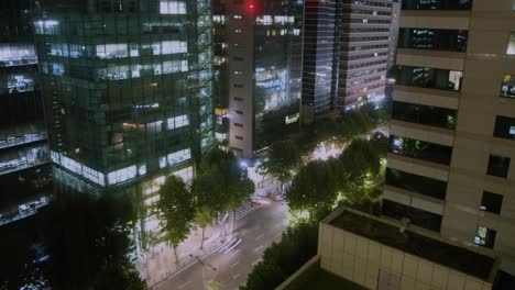 Timelapse-De-Tráfico-Ocupado-Por-La-Noche-En-El-Centro-De-La-Ciudad-De-Seúl-Corea-Del-Sur-2