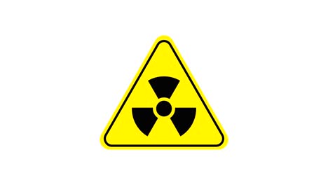 animación de video de símbolo radiactivo. bucle sin costuras