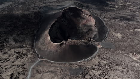 Aerial View of Volcanic Crater