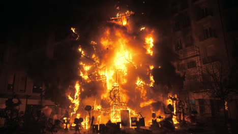 a huge burning installation