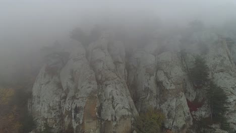 misty mountain peaks