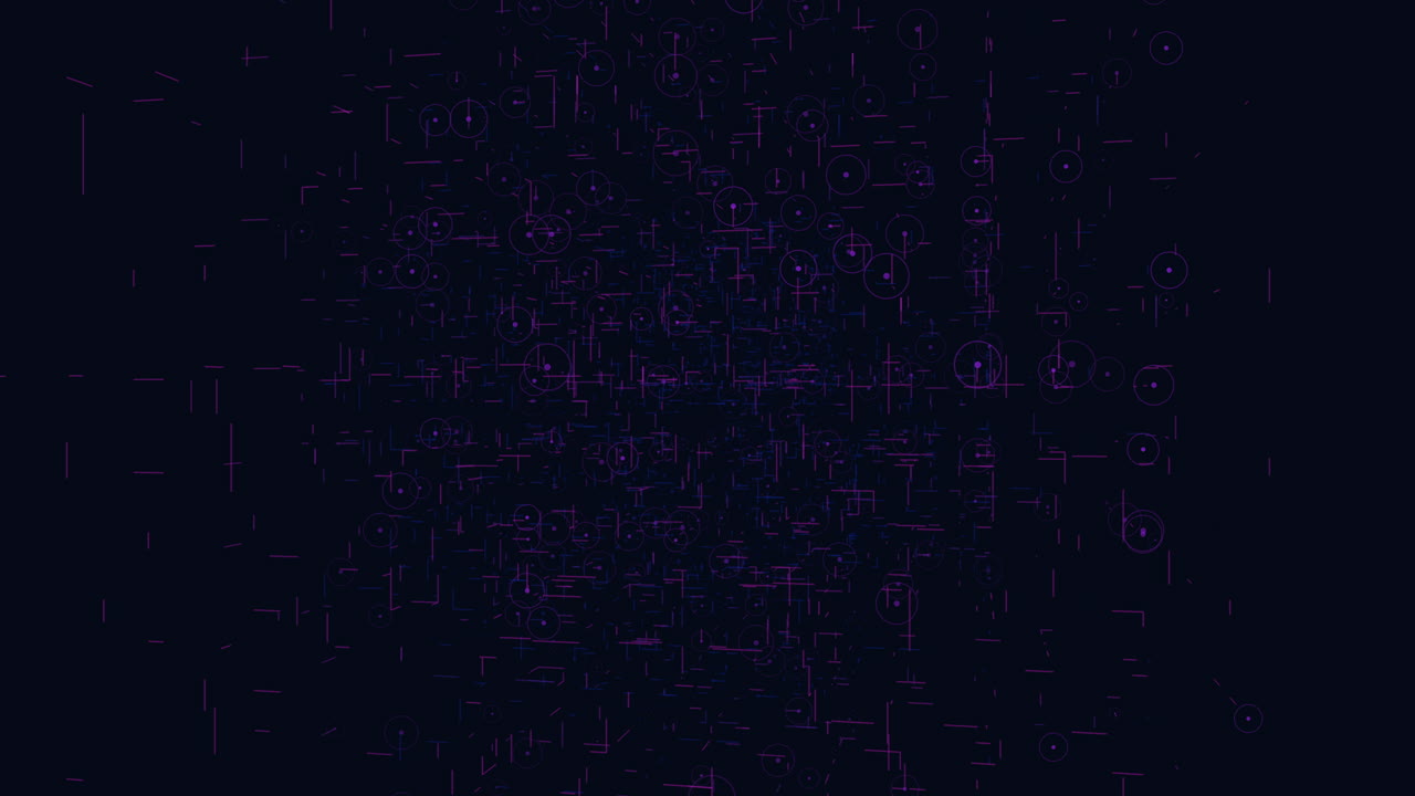 Abstract purple grid with square lines and circular dots