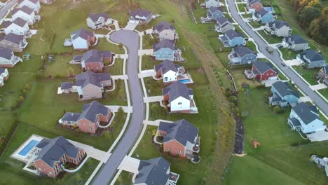 aerial footage of main street of upper st clair township in pittsburgh, pa