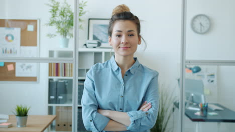 woman in modern office setting