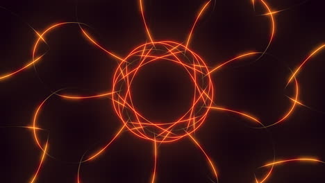 ilusión futurista de neón amarillo formas abstractas en gradiente negro
