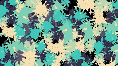 Animation-of-multi-coloured-splashes-of-paint-on-black-background