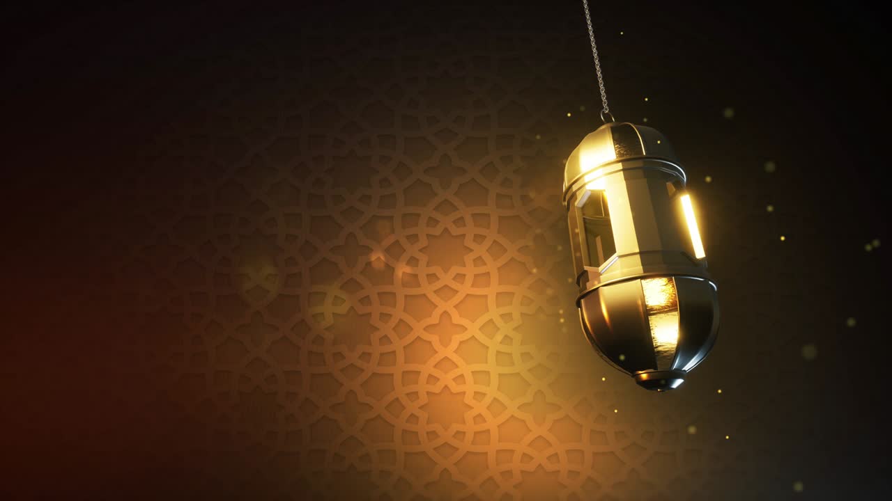 라마단 랜턴의 배경, 3d 렌더링