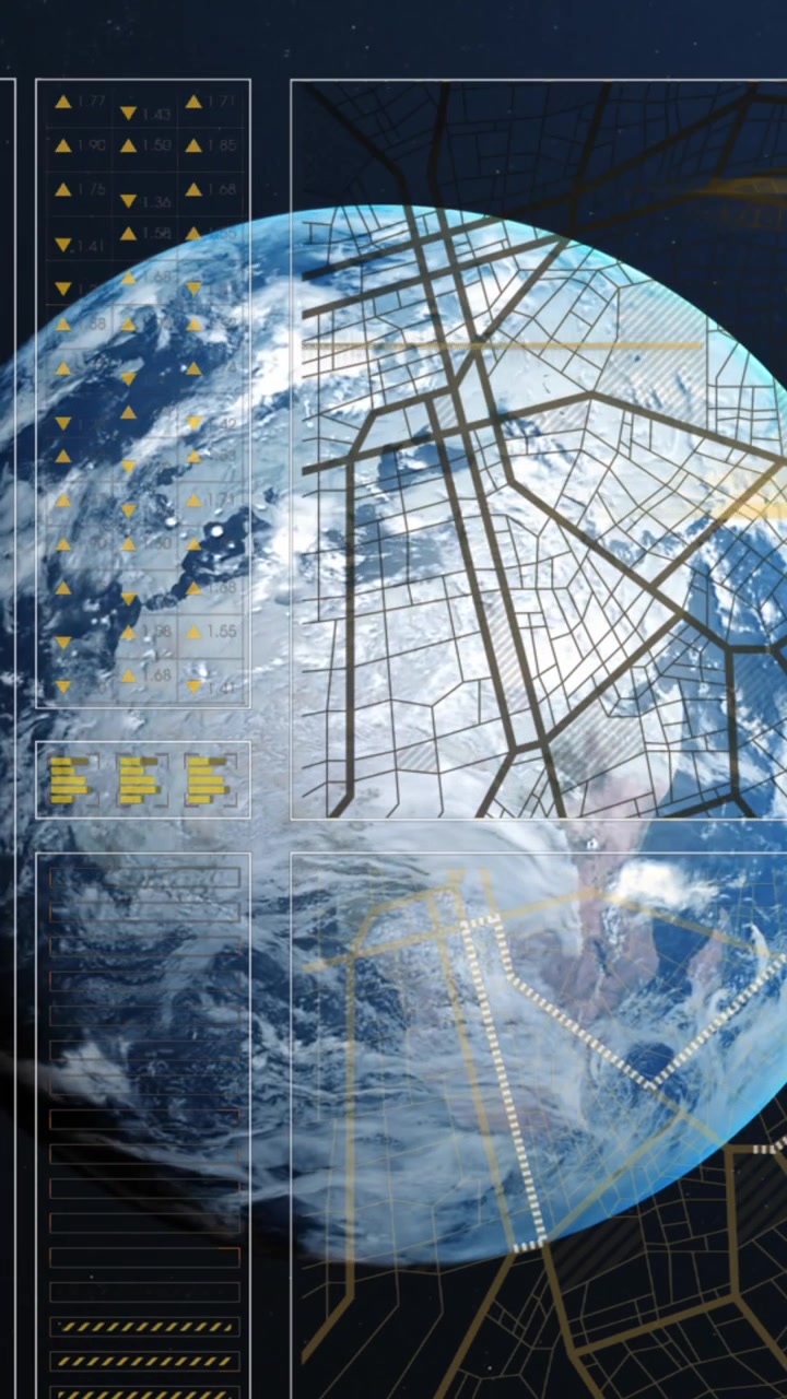 Animation of data processing over globe