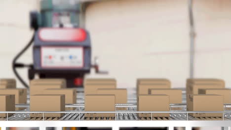 animation of cardboard boxes moving on conveyor belts