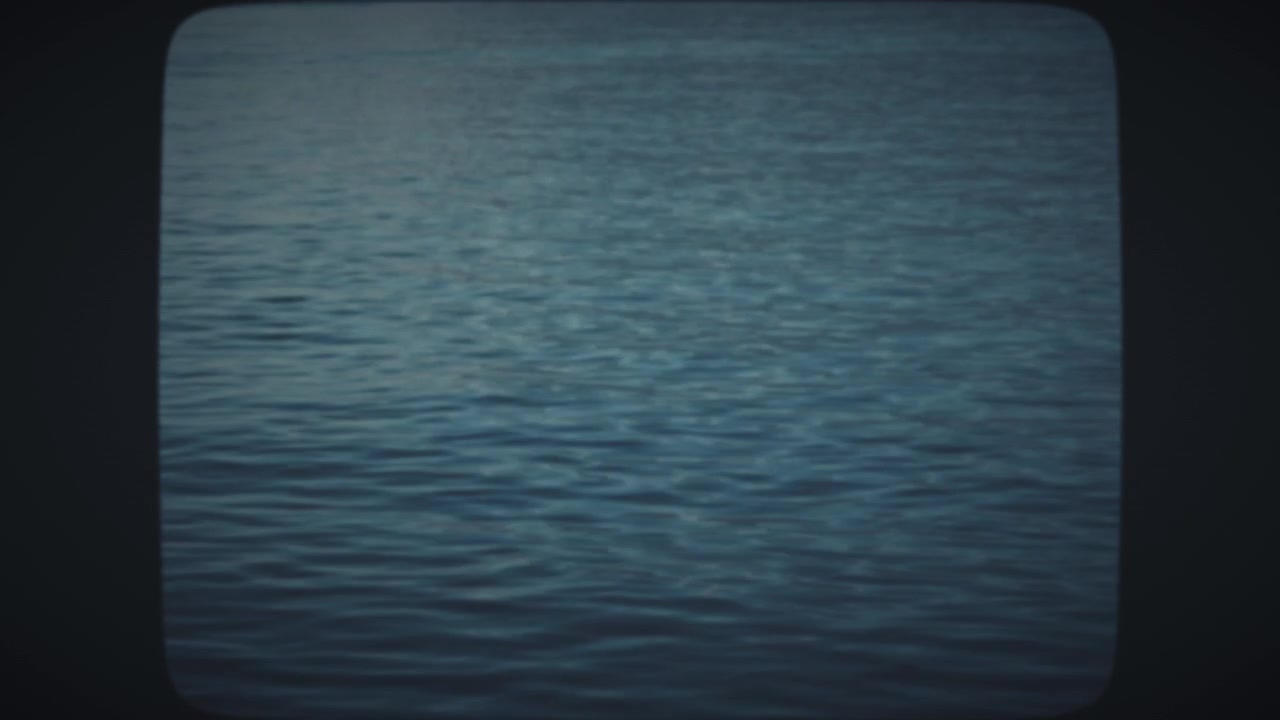 Calm blue water of the lake