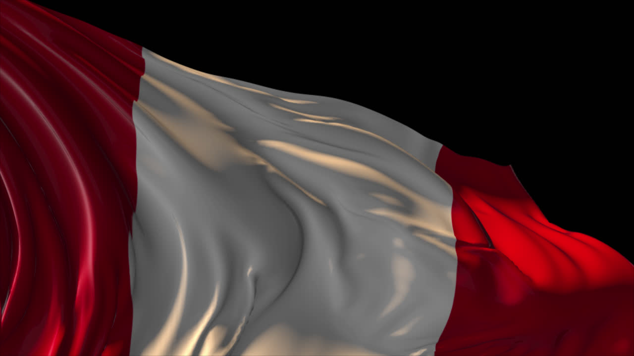la bandera peruana agitando