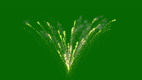 fireworks motion graphics with green screen background