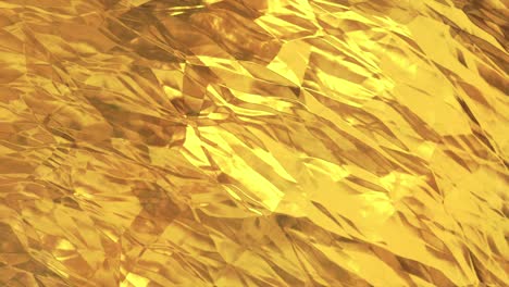 golden foil background. gold texture 3d rendering loop 4k