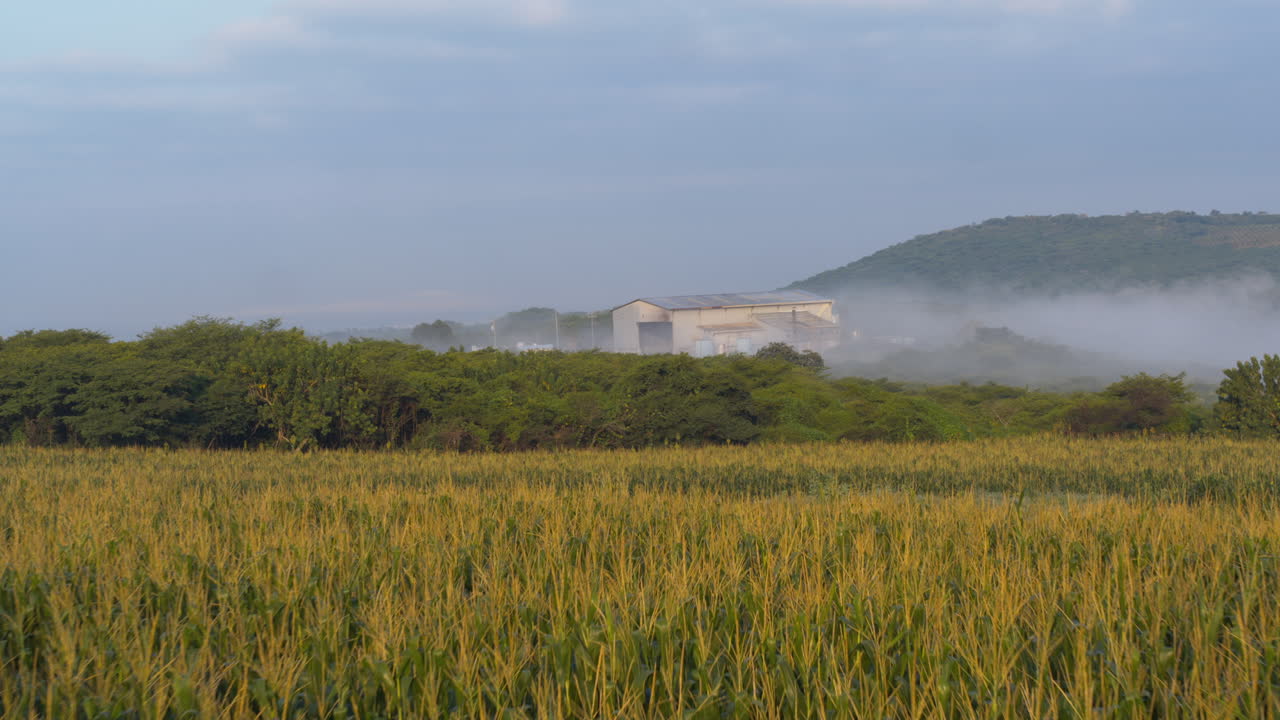 Flight Over Jalisco Mexico Farm Wharehouse