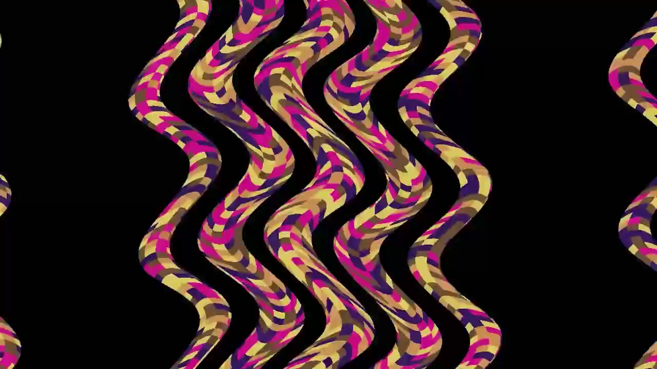 Abstract Wavy Pattern Animation with Colorful Geometric Shapes
