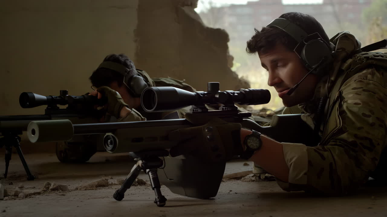 Snipers in Combat Position
