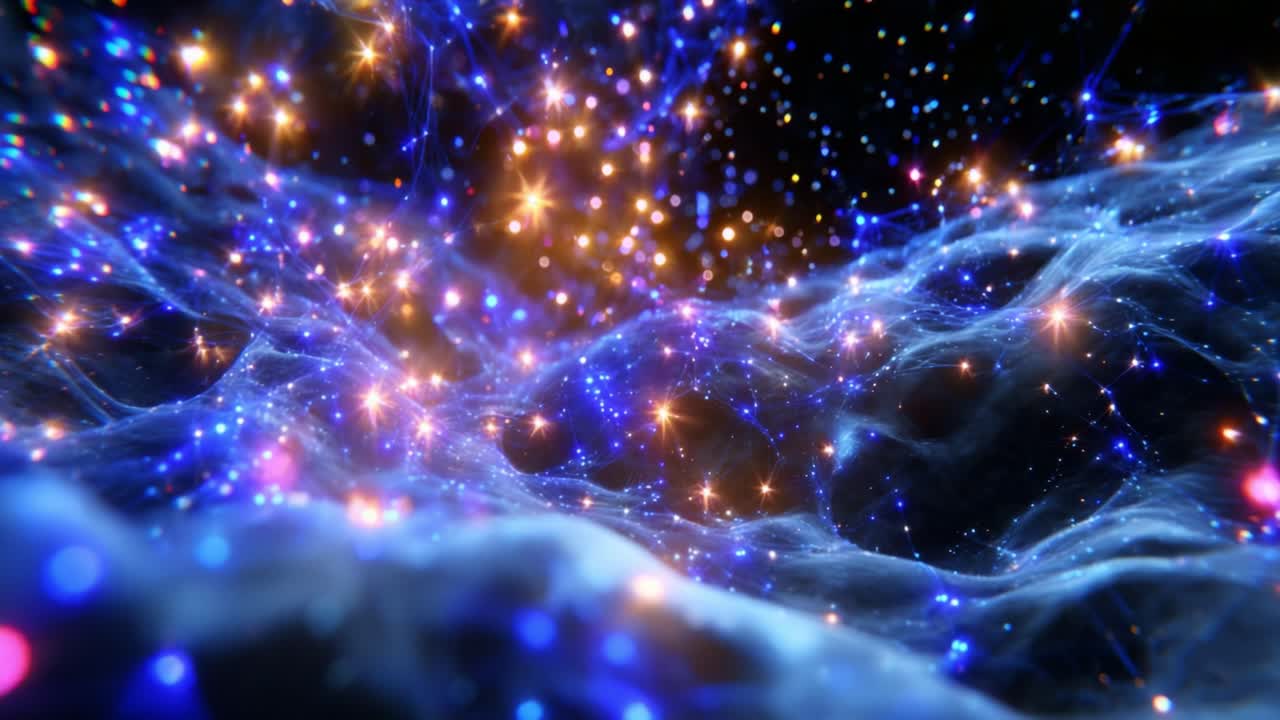 A Mesmerizing Cosmic Display of Sparkling Stars and Ethereal Patterns, Showcasing the Intricate Beauty of the Universe in a Dreamlike Journey Through Celestial Wonders