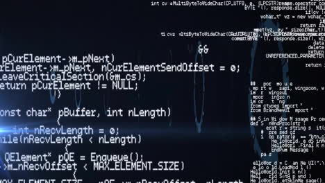 animation of data processing over black background