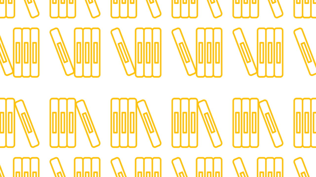 Animation of school items icons moving on white background