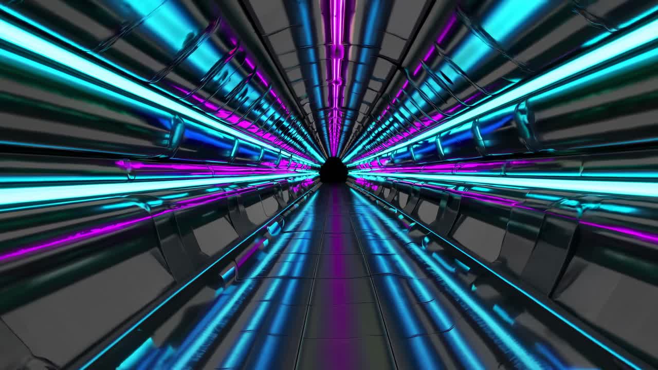 Futuristic Neon Tunnel