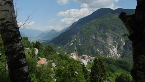 Summer-Timelapse-of-Italian-Alps-with-Lush-Valleys-and-Villages