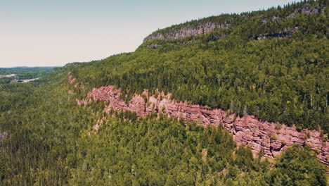 northern ontario red rock forest aerial - 003