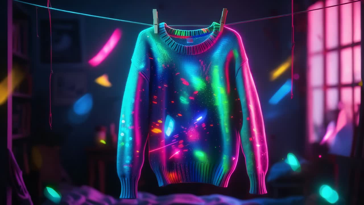 suéter de neón brillante